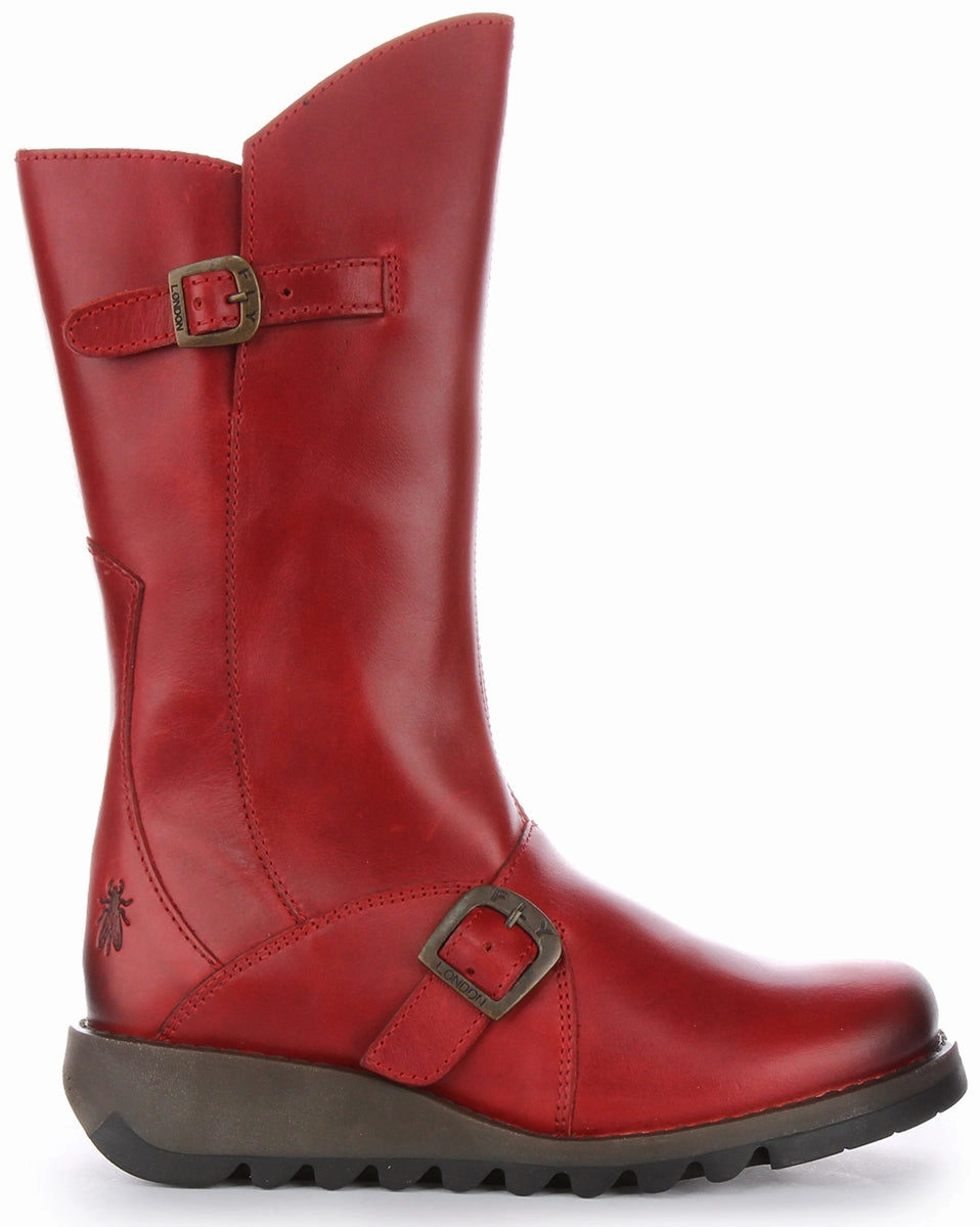 Fly London Mes 2 In Red For Women Tread Tech