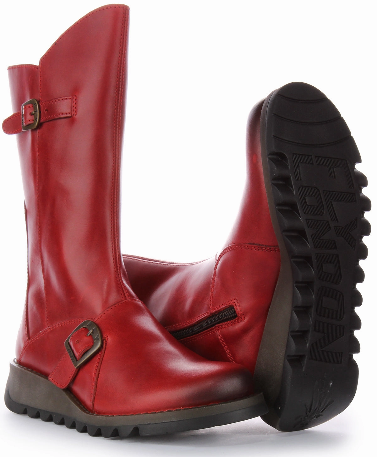 Fly London Mes 2 In Red For Women Tread Tech