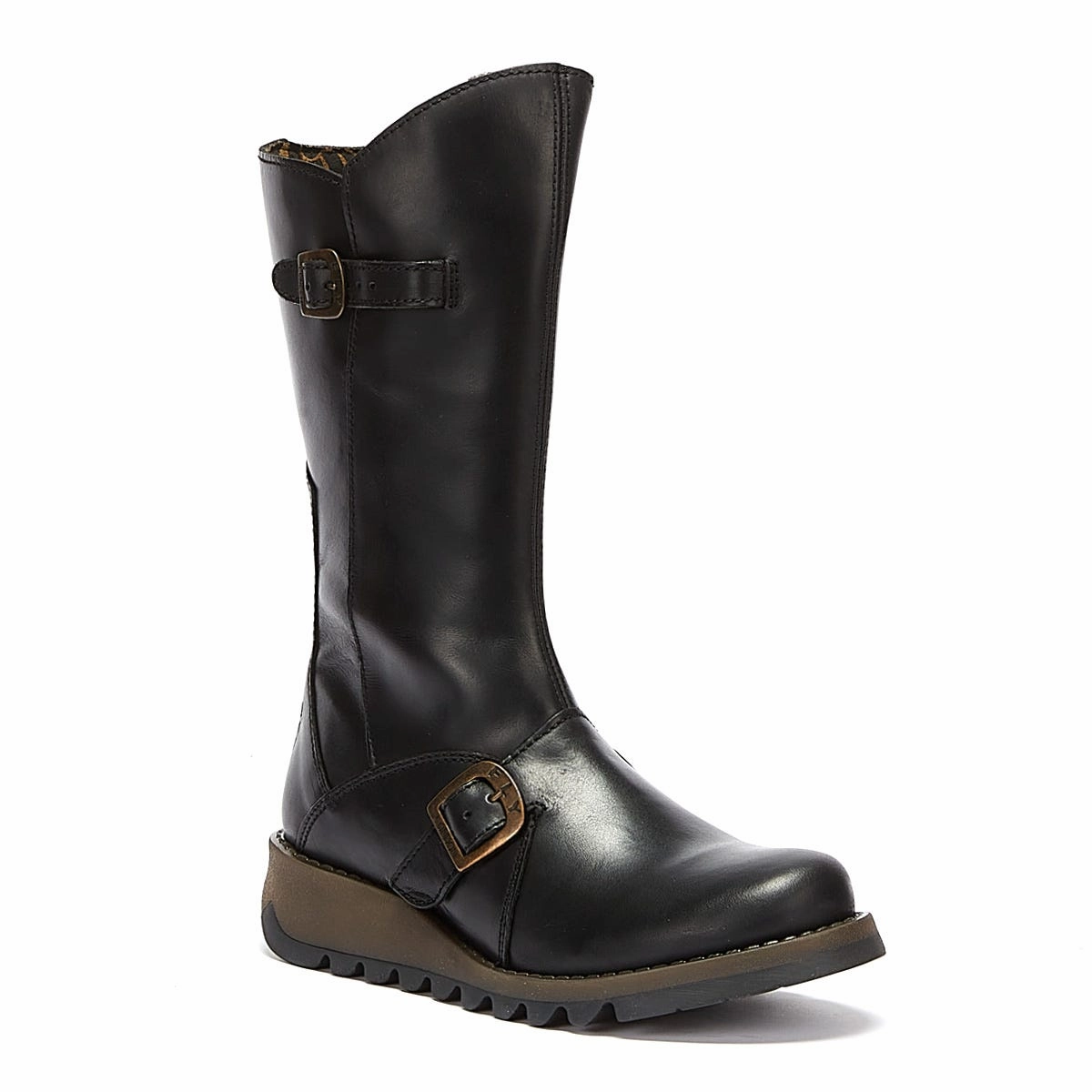 Fly London Womens Black Mes 2 Leather Boots Foot Freedom