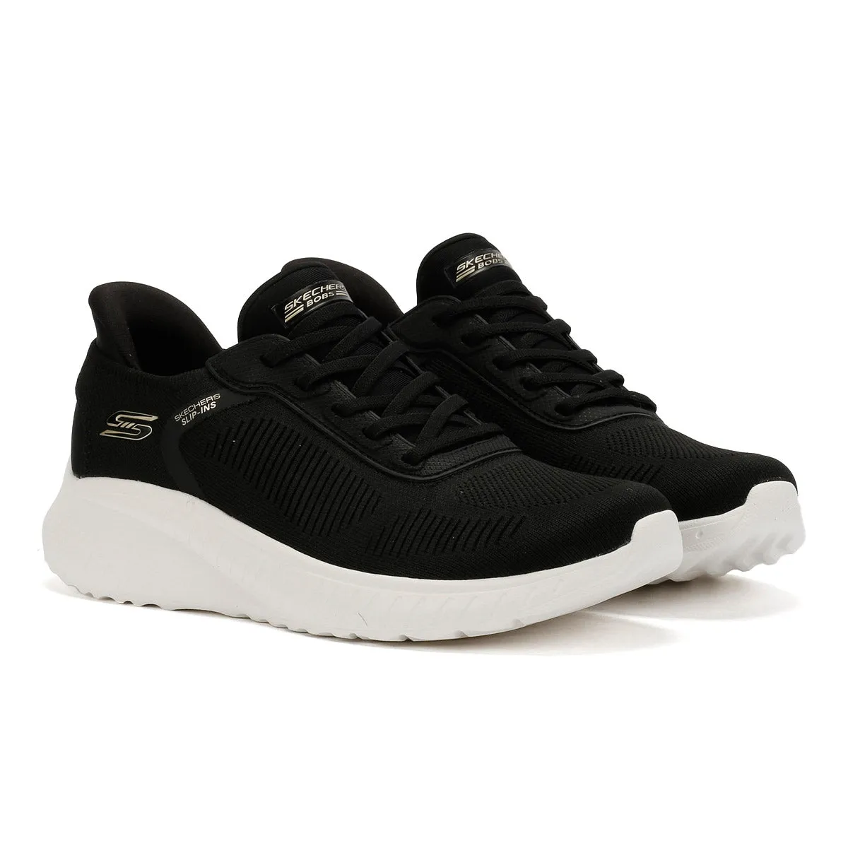 Wind Safe Skechers BOBS Squad Chaos Women's Black/White Trainers