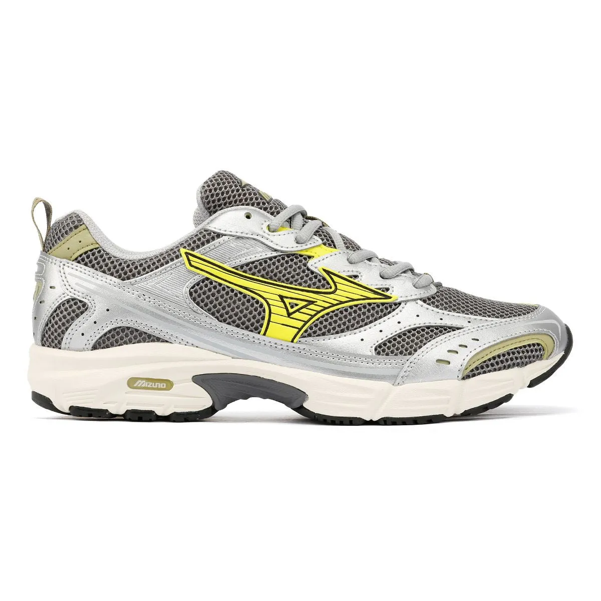 Foam Lining Mizuno MXR Sport Silver/Yellow Trainers