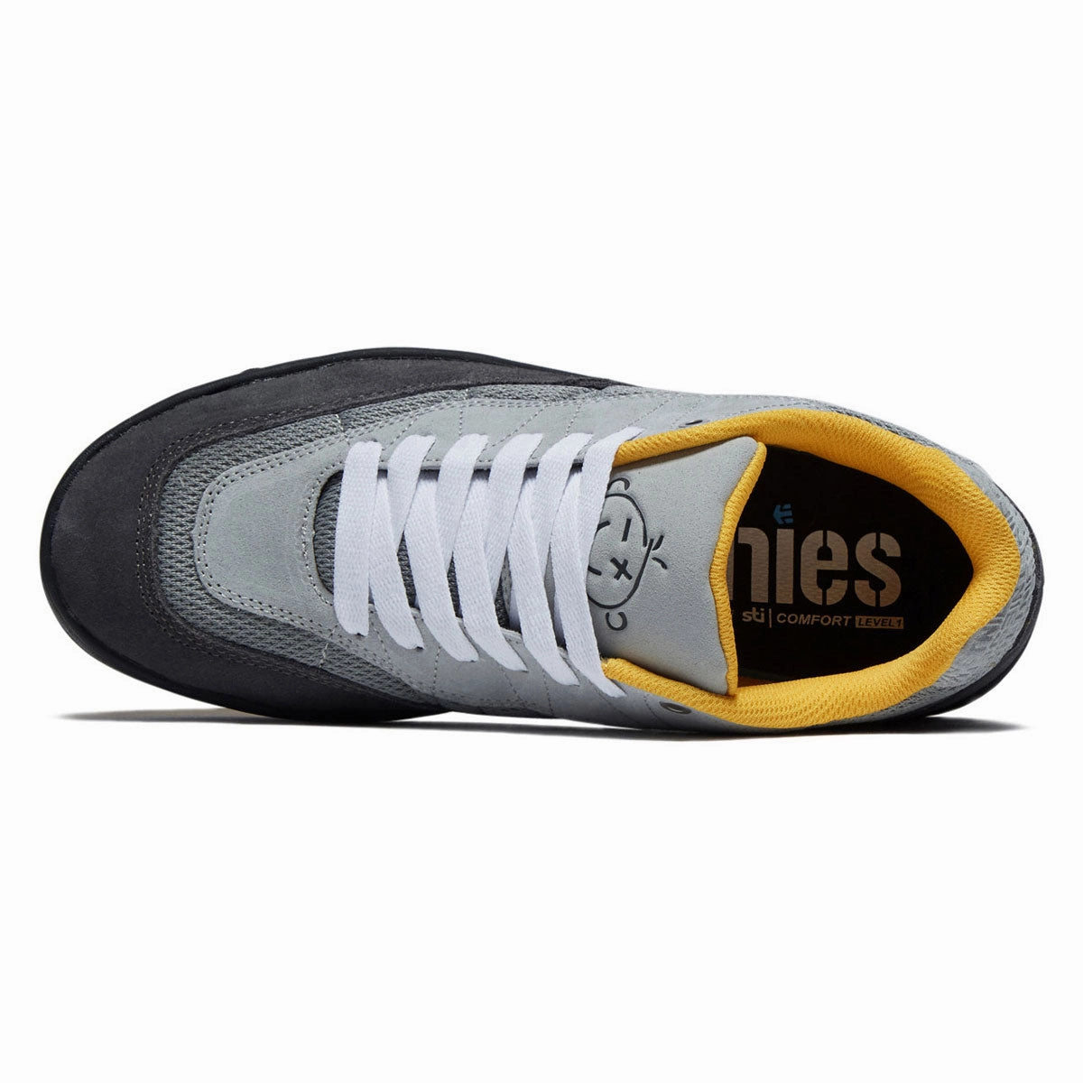 Foam Base Etnies Snake Shoes - Grey/Grey/Yellow