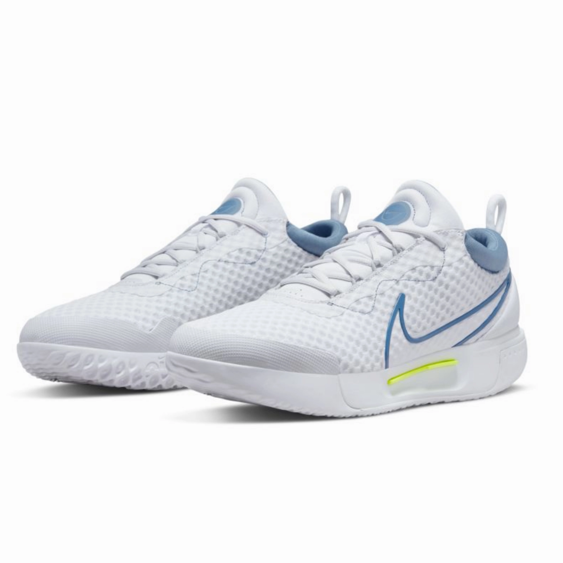 Foam Insole Nike  Court Zoom Pro Men Hard Court Tennis Shoes -White Mystic Navy-Ashen Slate-Grey Fog