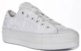 Compact Design Power Steps Converse Chuck Taylor All Star Crochet A15005C In White For Women