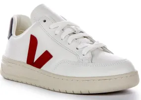 Precision Drive Lean Structure Veja V 12 Leather In White Red For Women