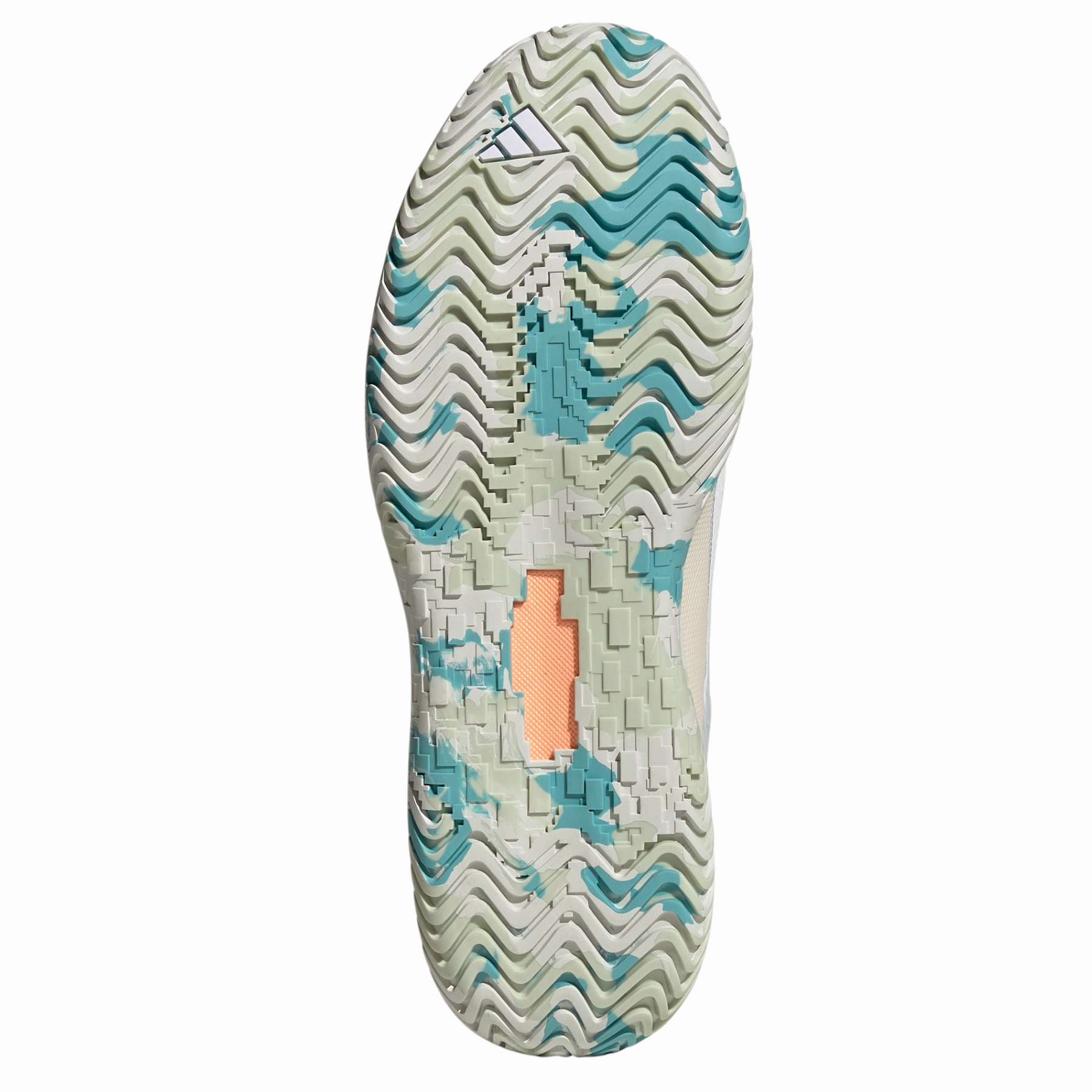 Foot alignment Adidas Performance Sole Match Control Men Tennis Shoes - Cloud White/Pulse Blue/Orbit Grey