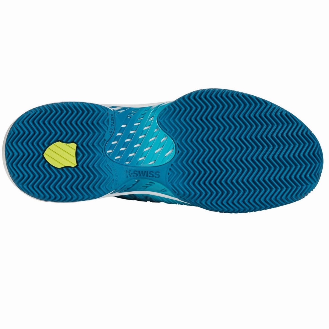 Foot alignment K Swiss Hypercourt Supreme HB Mens Tennis Shoes - Scuba Blue/Celestial/Brilliant White