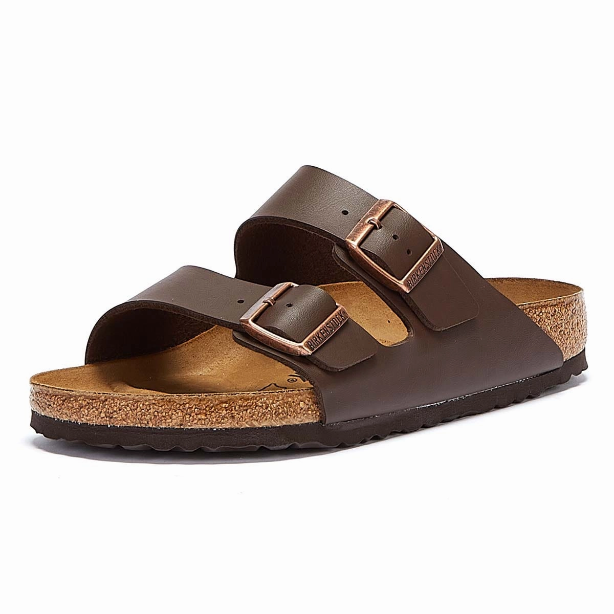 Foot Health Birkenstock Arizona Birko-Flor Womens Brown Narrow Sandals