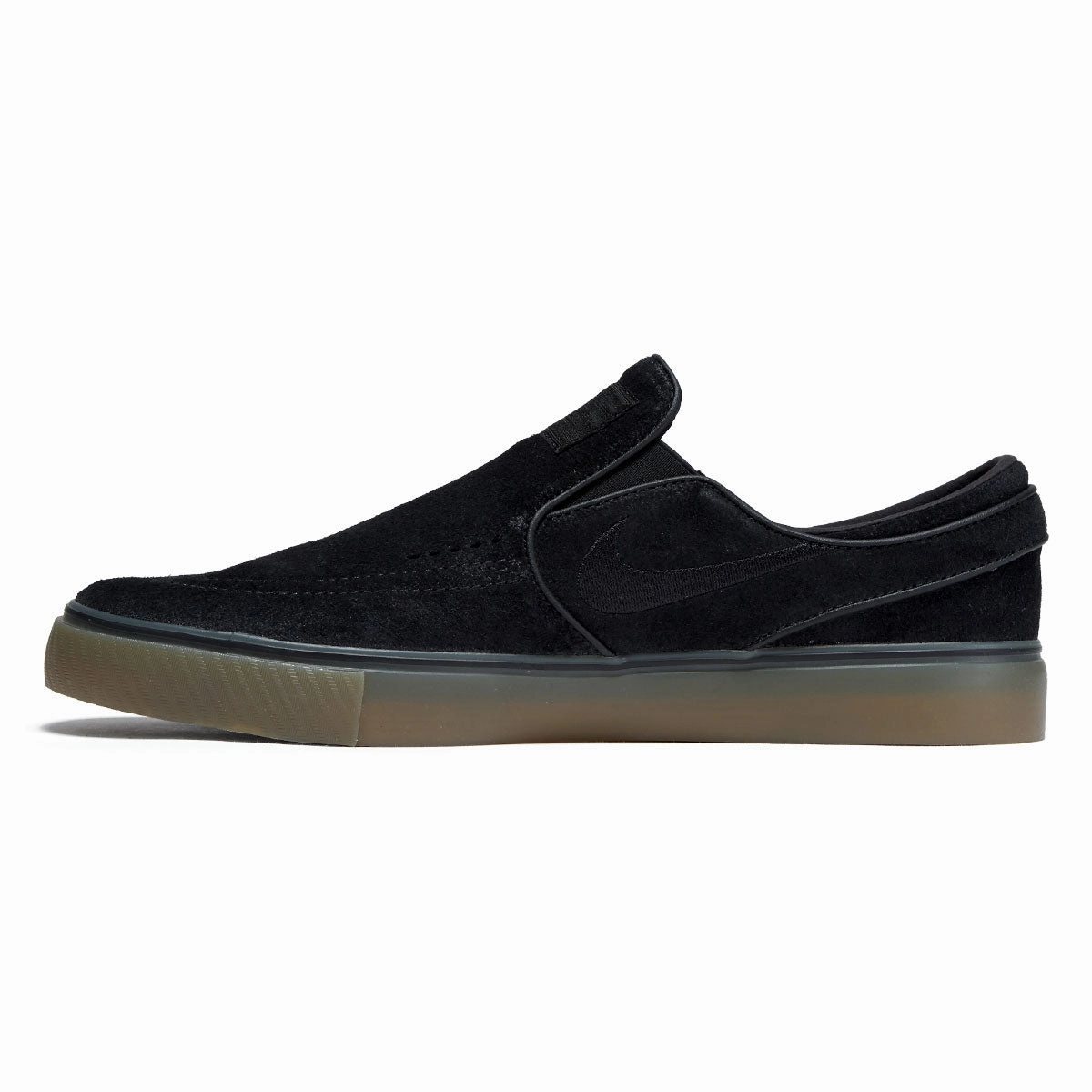 Foot Hugging Nike SB Janoski  Slip Shoes - Black/Black/Gum Light Brown