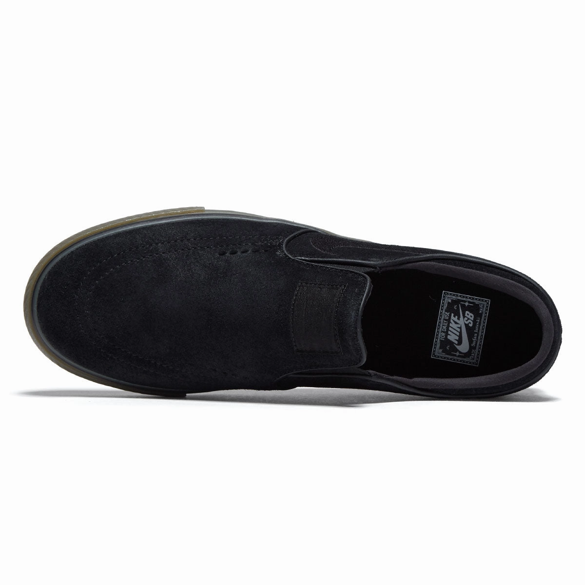 Foot Hugging Nike SB Janoski  Slip Shoes - Black/Black/Gum Light Brown