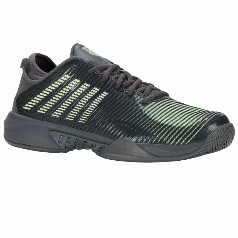 Foot Support K Swiss Hypercourt Supreme AC Mens Tennis Shoes  - Urban Chic / Green