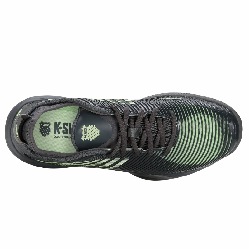Foot Support K Swiss Hypercourt Supreme AC Mens Tennis Shoes  - Urban Chic / Green