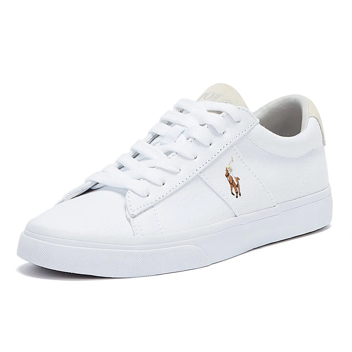 footbed comfort Ralph Lauren Sayer Canvas White Trainers