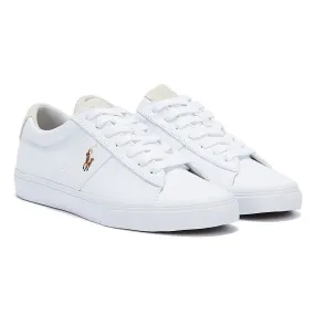 Ralph Lauren Sayer Canvas White Trainers Sole Guard