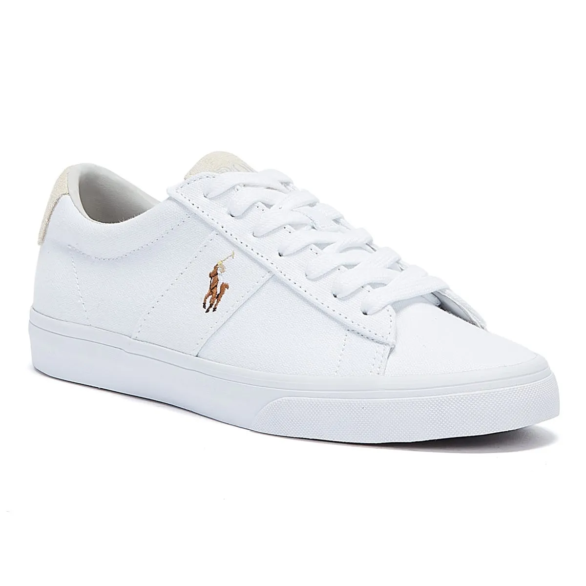 footbed comfort Ralph Lauren Sayer Canvas White Trainers