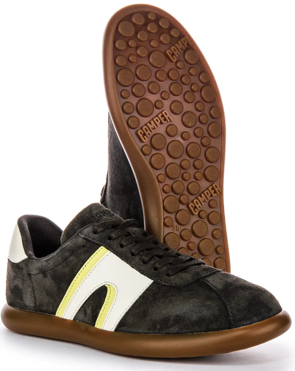 Form Retention Camper Pelotas Soller In Grey White Trainers