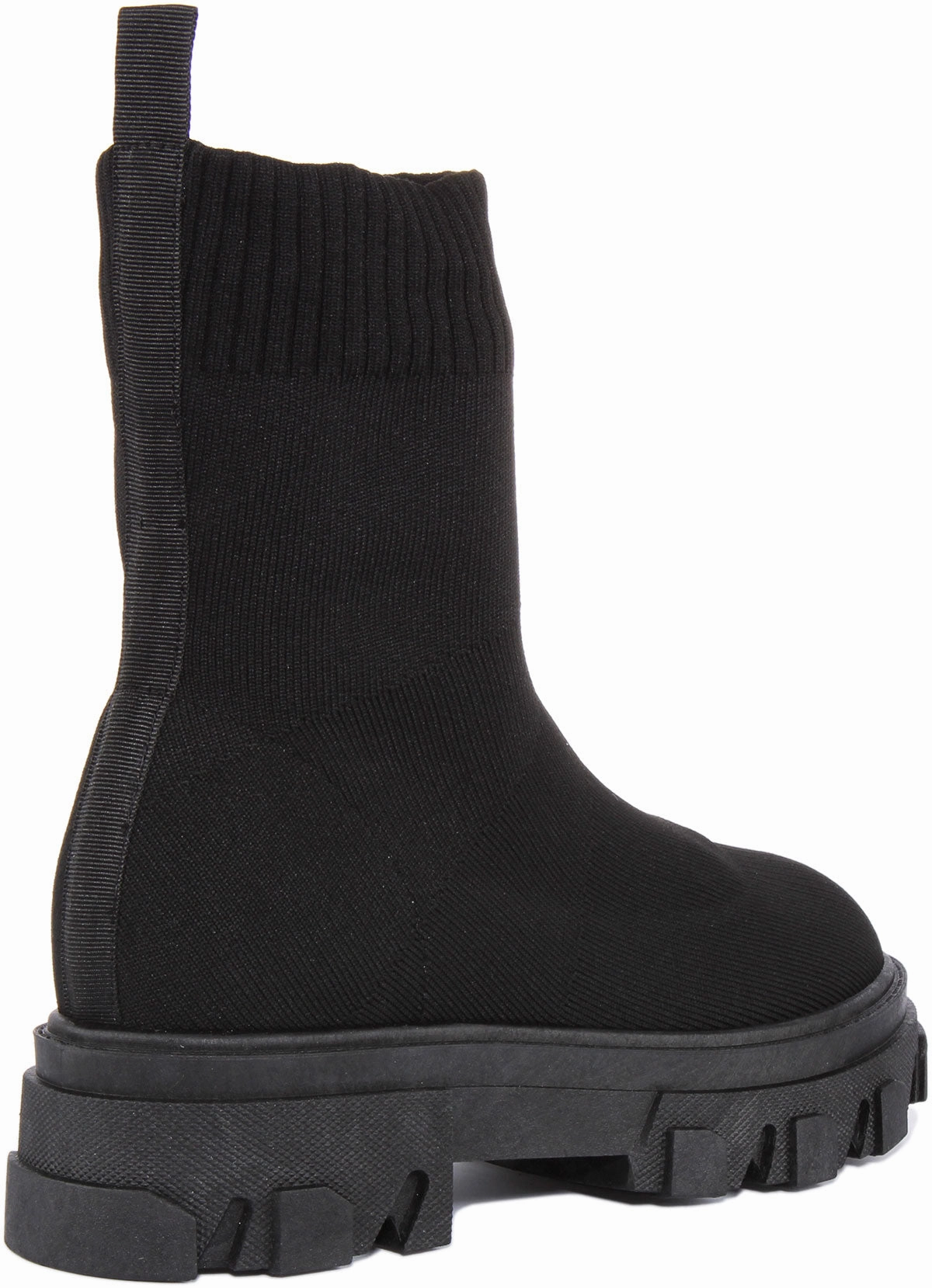 Form Fit Womens Pull on Sock Boot In Black For Women