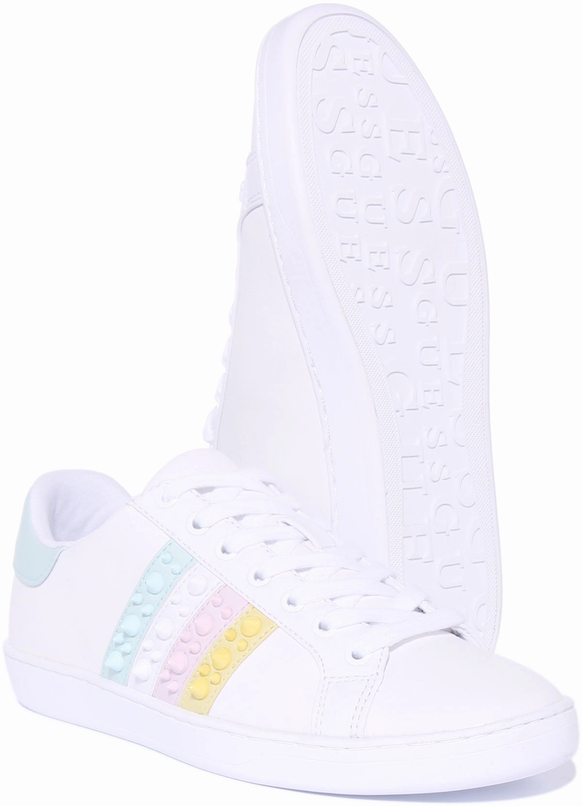 Forward Motion Guess Jacobb Studd In White Blue For Women