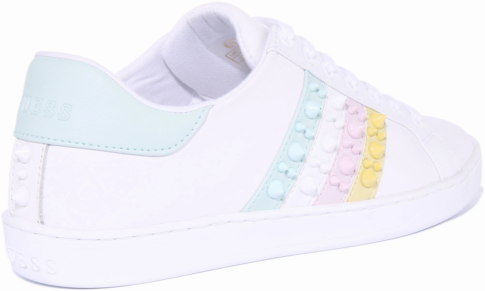 Forward Motion Guess Jacobb Studd In White Blue For Women