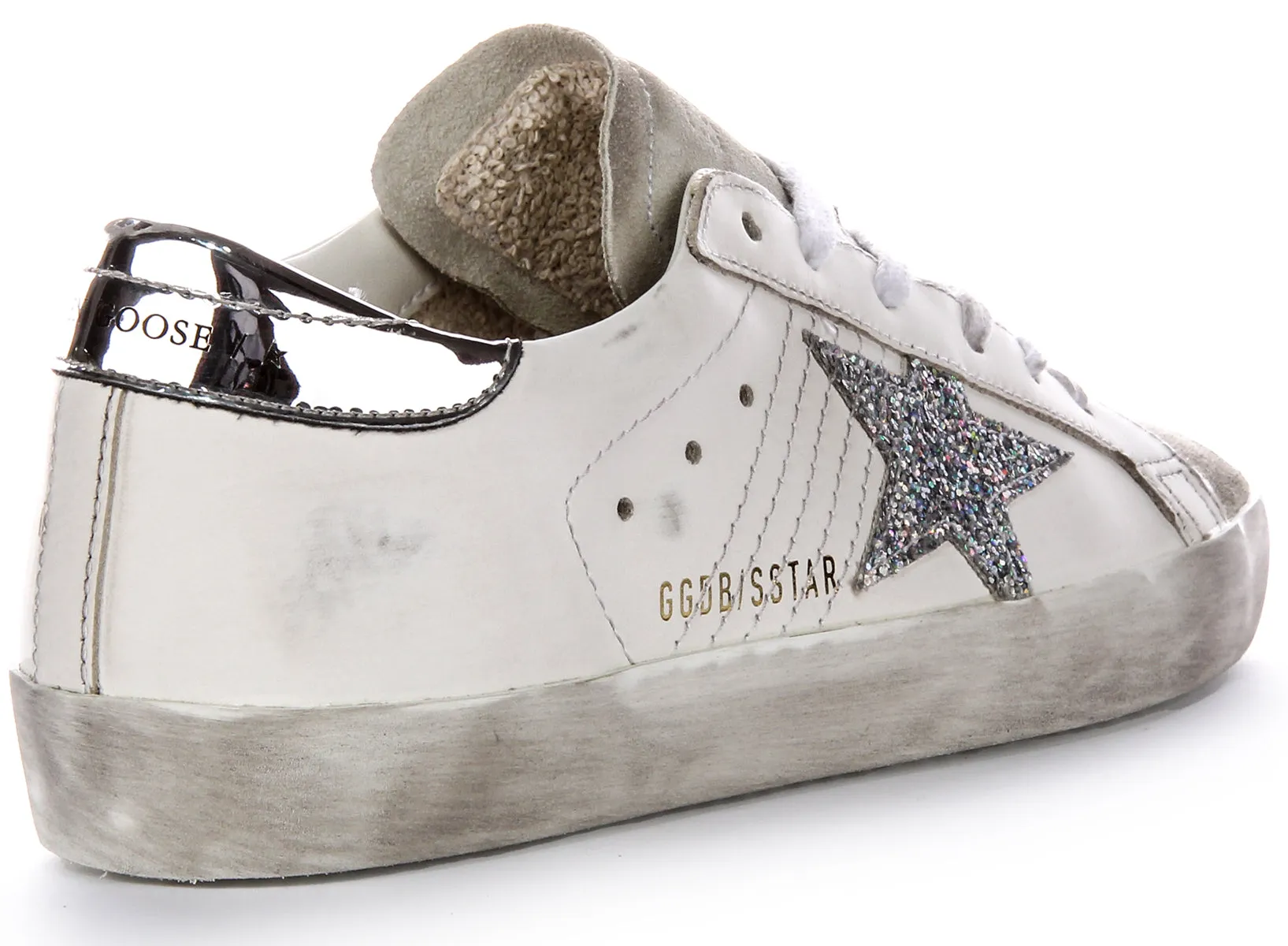 Fresh Comfort Golden Goose Super Star In White silver For Women