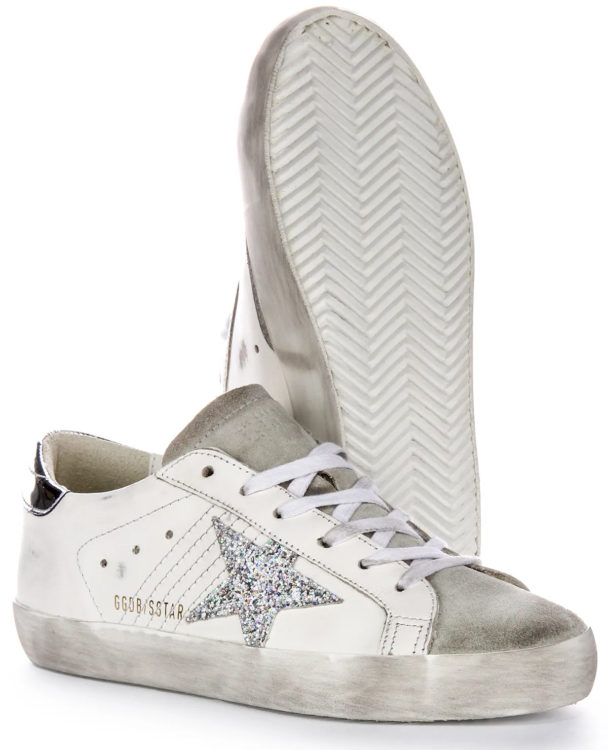 Fresh Comfort Golden Goose Super Star In White silver For Women