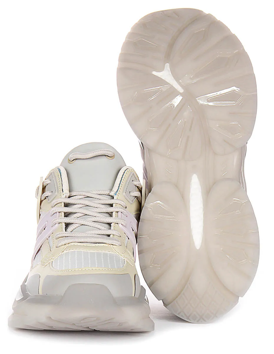 Fresh Flow Guess Belluna Logo In Beige For Women