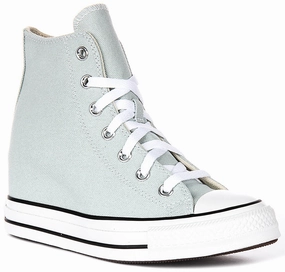 Converse All Star Wedge Hi A13532C In Light Blue For Women Art Fair Outdoor Style
