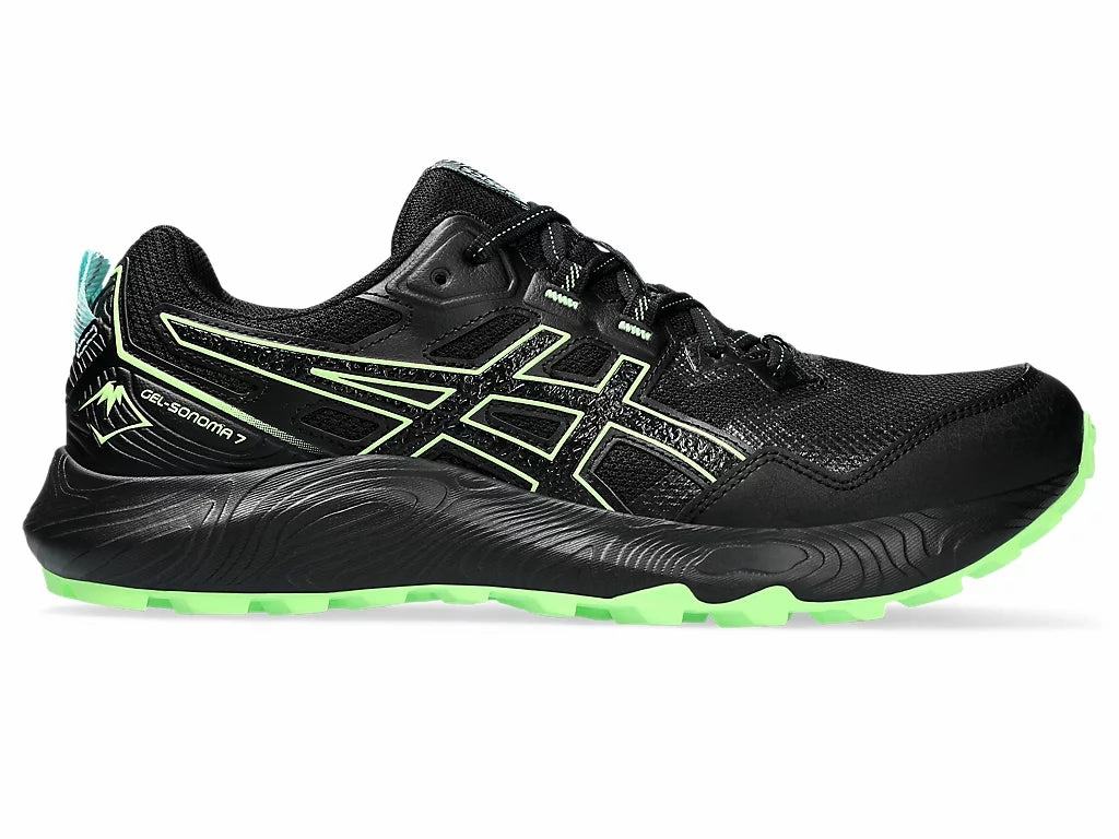 fresh feel ASICS Sonoma 7 (Black/Illuminate Green) Mens
