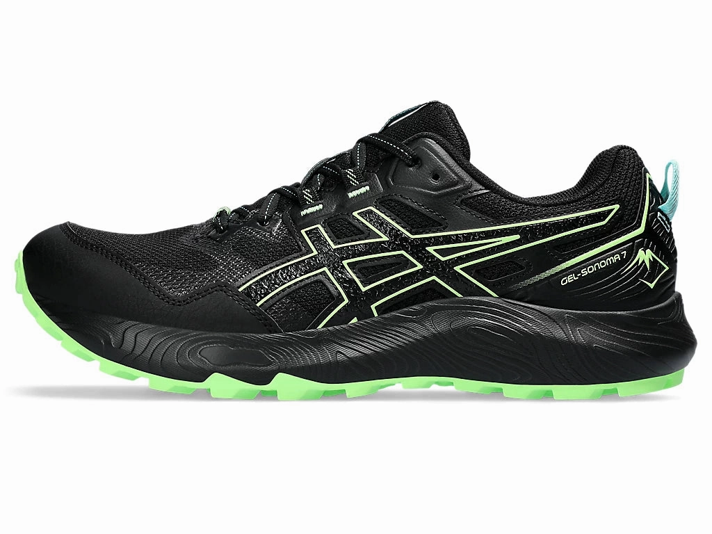 fresh feel ASICS Sonoma 7 (Black/Illuminate Green) Mens