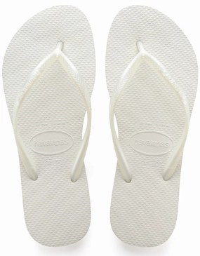 Havaianas Slim In White for Women Relaxing Beach