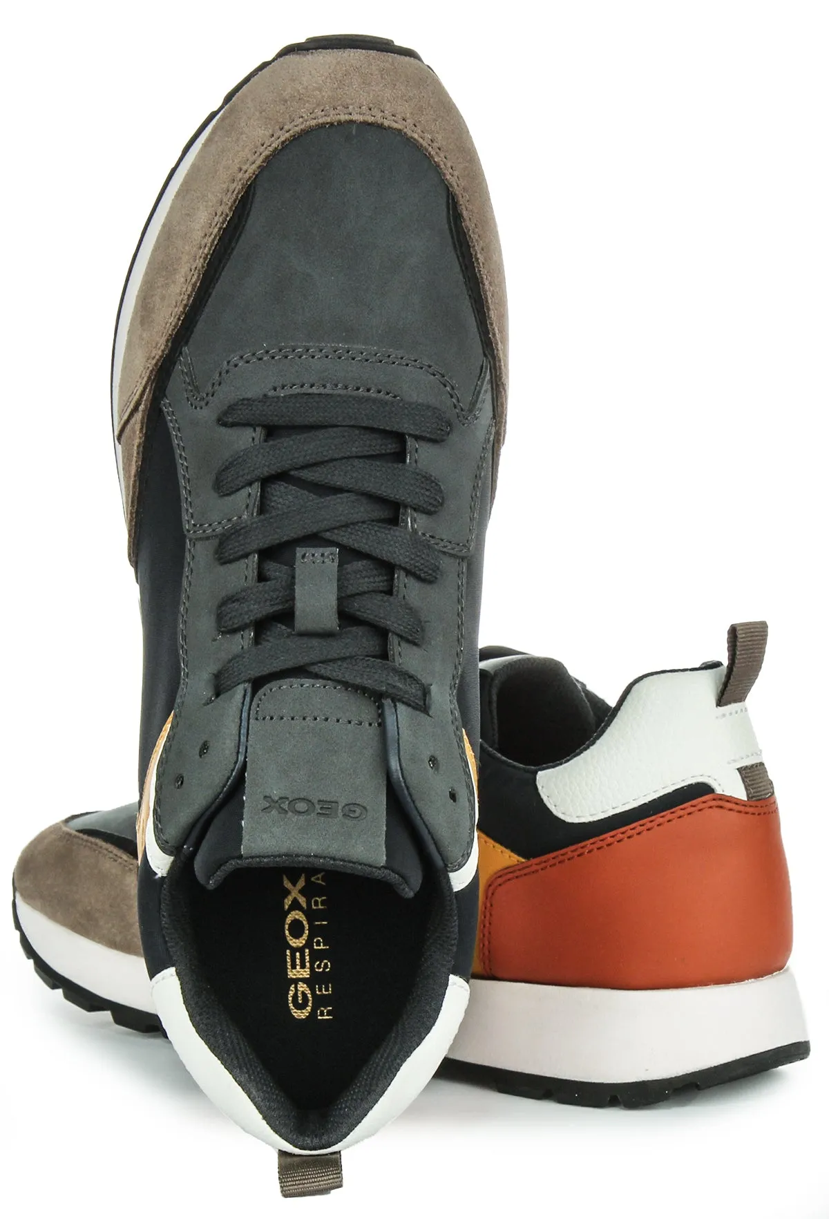 Geox U Partenio B In Navy Multi For Men Streamlined Fit