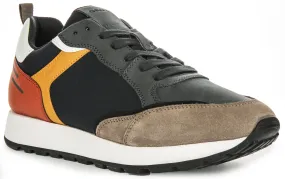 Geox U Partenio B In Navy Multi For Men Designed for a snug fit that avoids pressure points