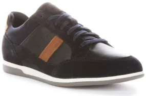 Geox U Renan A In Navy Brown For Men Supportive Wear Zero drop