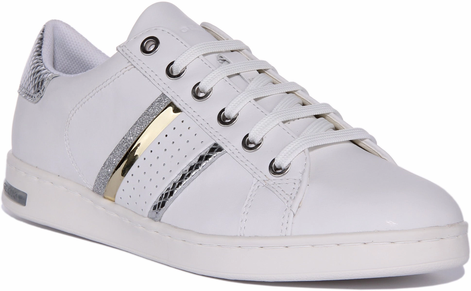Geox D Jaysen In White Silver For Women Natural Move