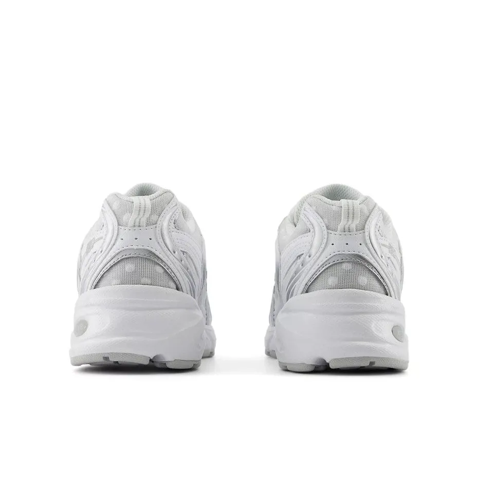 Glammed-up NEW BALANCE 530 U530HFW White Silver Metallic Unisex (LF)