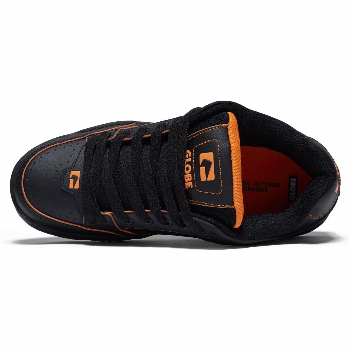 Globe Tilt Shoes - Black/Orange/Mosaic Long Lasting