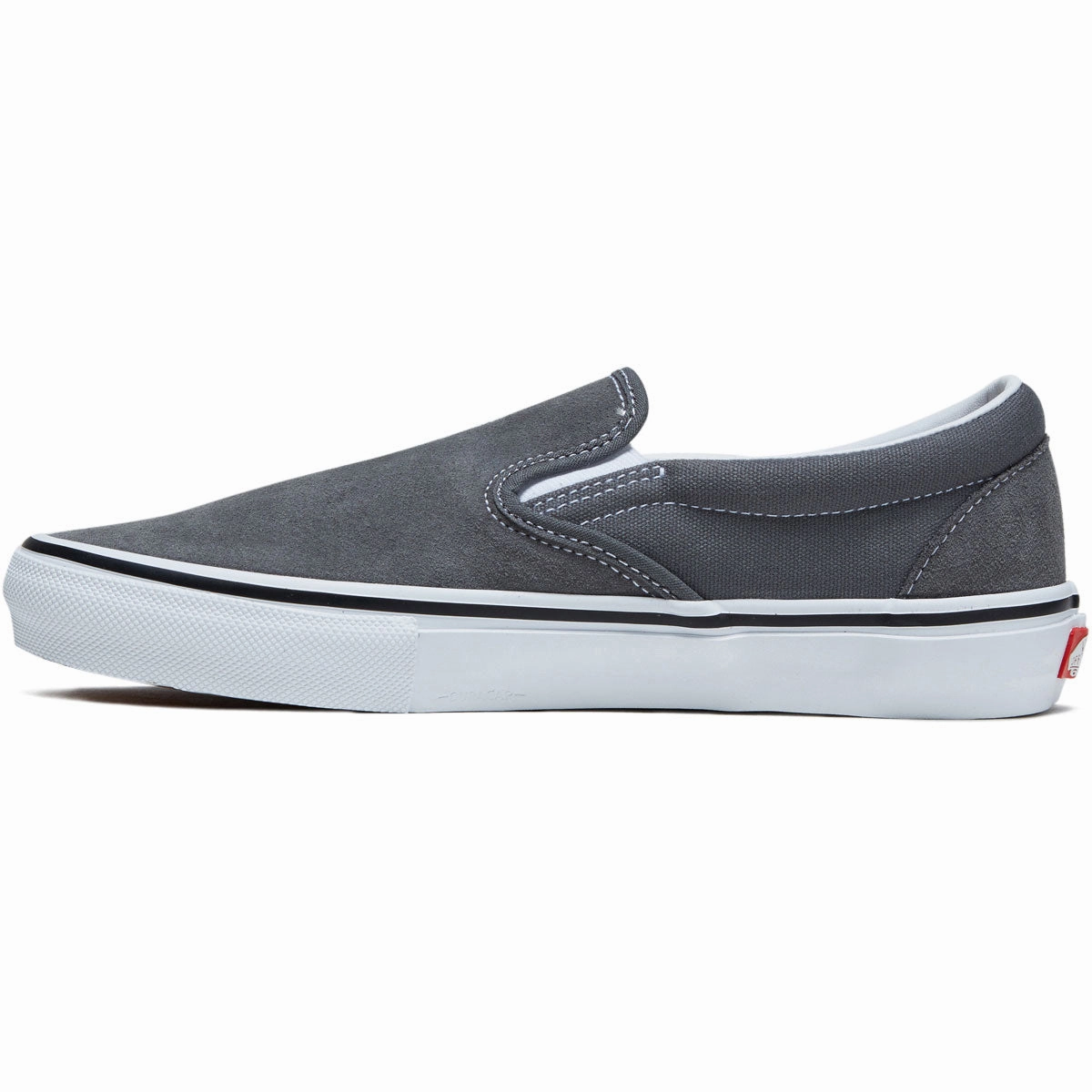Go Anywhere Vans Skate Slip-on Shoes - Pewter/White