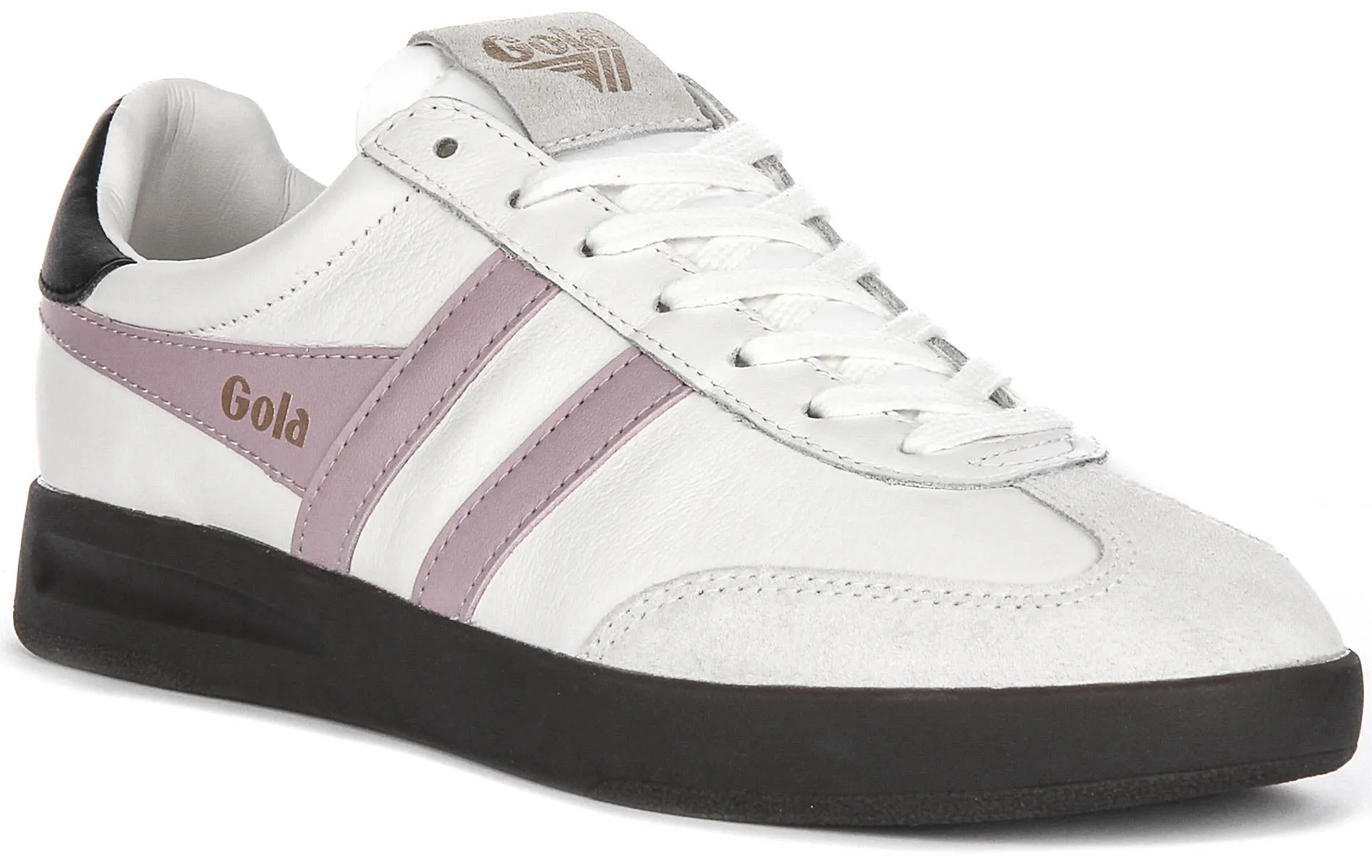 Gola Classics Cyclone Leather In White Pink For Women Mobility Ease Strength Mode