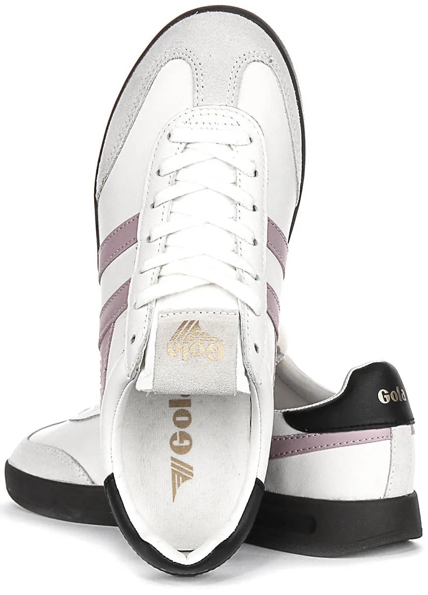 Gola Classics Cyclone Leather In White Pink For Women Ultimate Grip