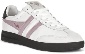 Gola Classics Cyclone Leather In White Pink For Women Mobility Ease Strength Mode
