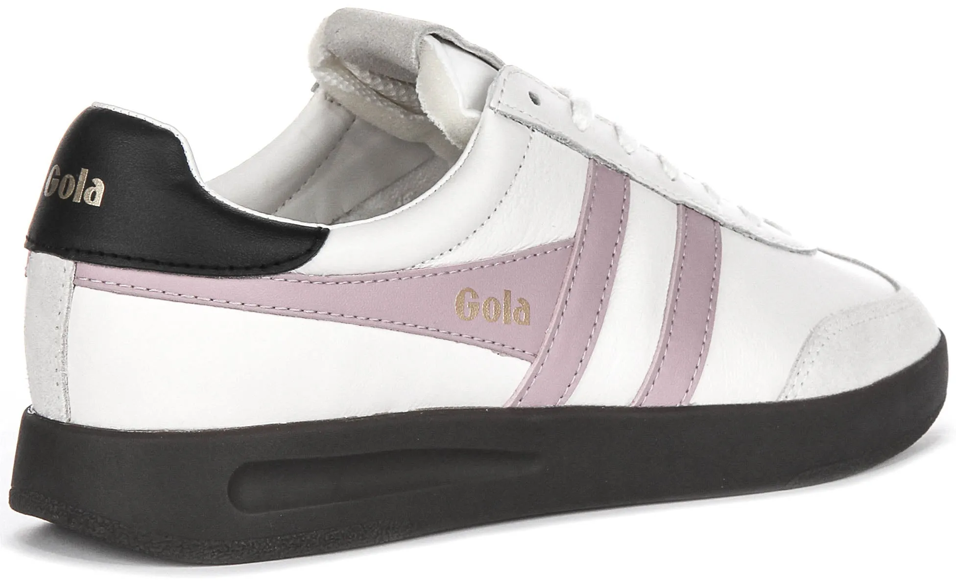 Gola Classics Cyclone Leather In White Pink For Women Ultimate Grip