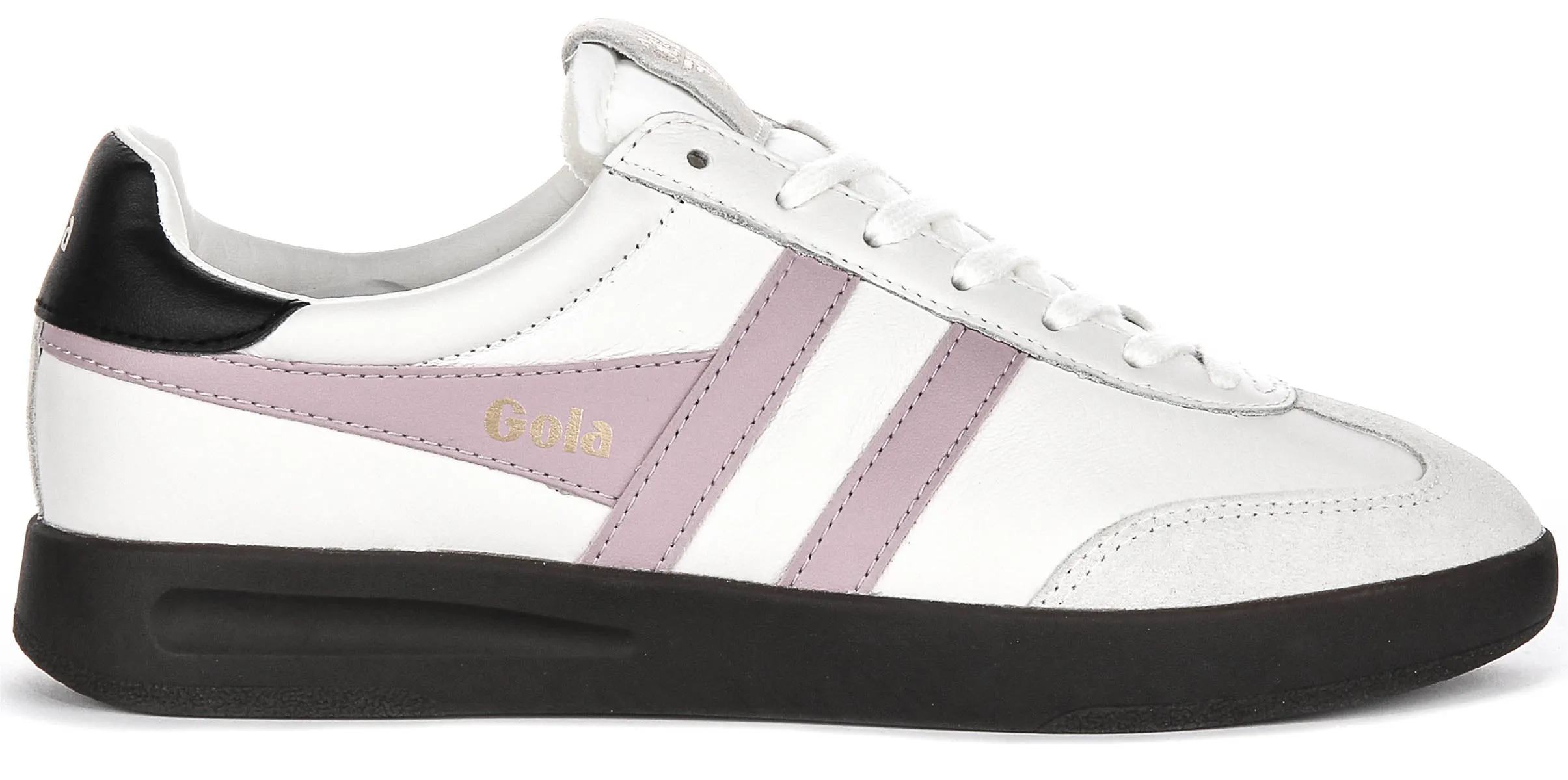 Gola Classics Cyclone Leather In White Pink For Women Ultimate Grip