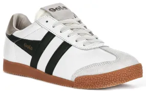 Gola Classics Elan Leather In White Green For Women Mobility Ready