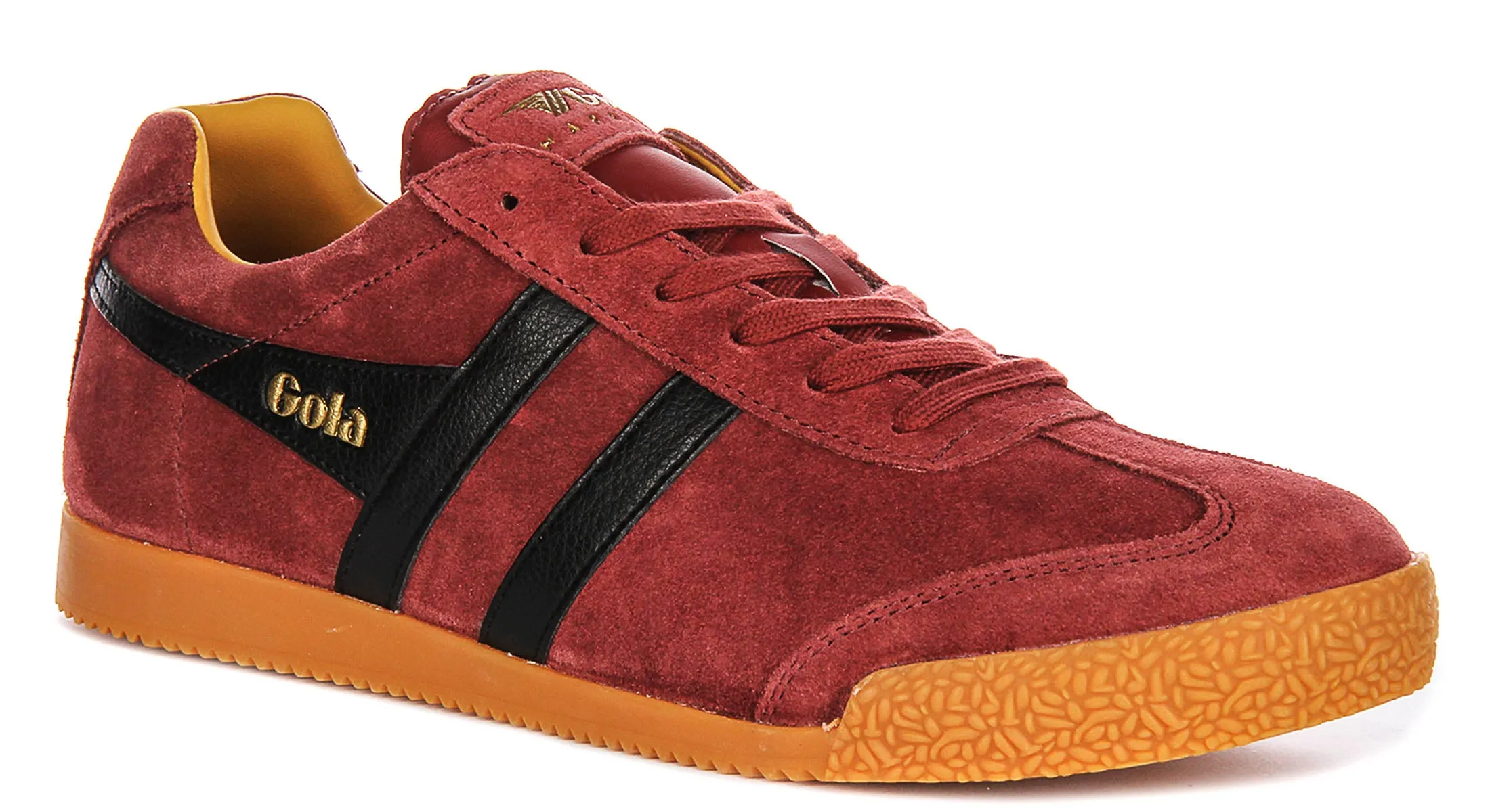 Agility Game Molded heel cups improve balance and ankle stability Gola Classics Harrier In Maroon For Men