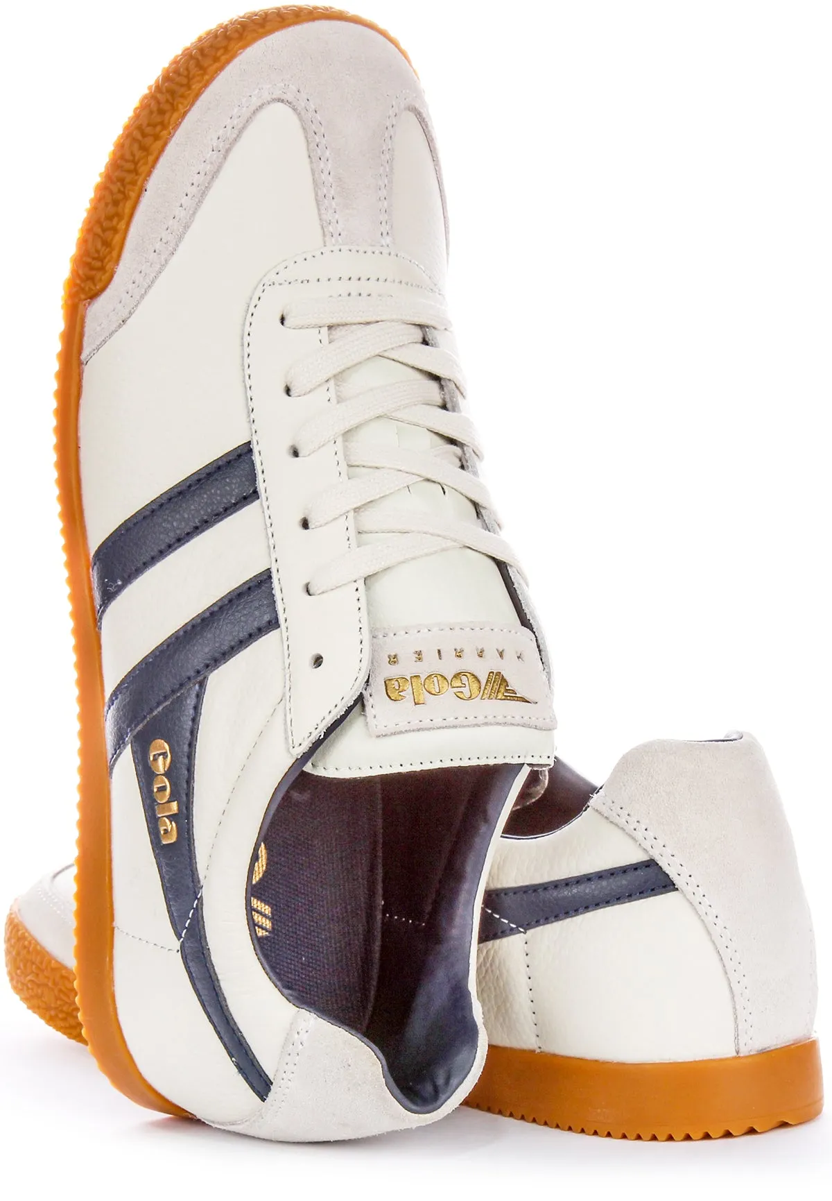 Gola Classics Harrier Leather In Offwhite Blu For Men Lateral Stability