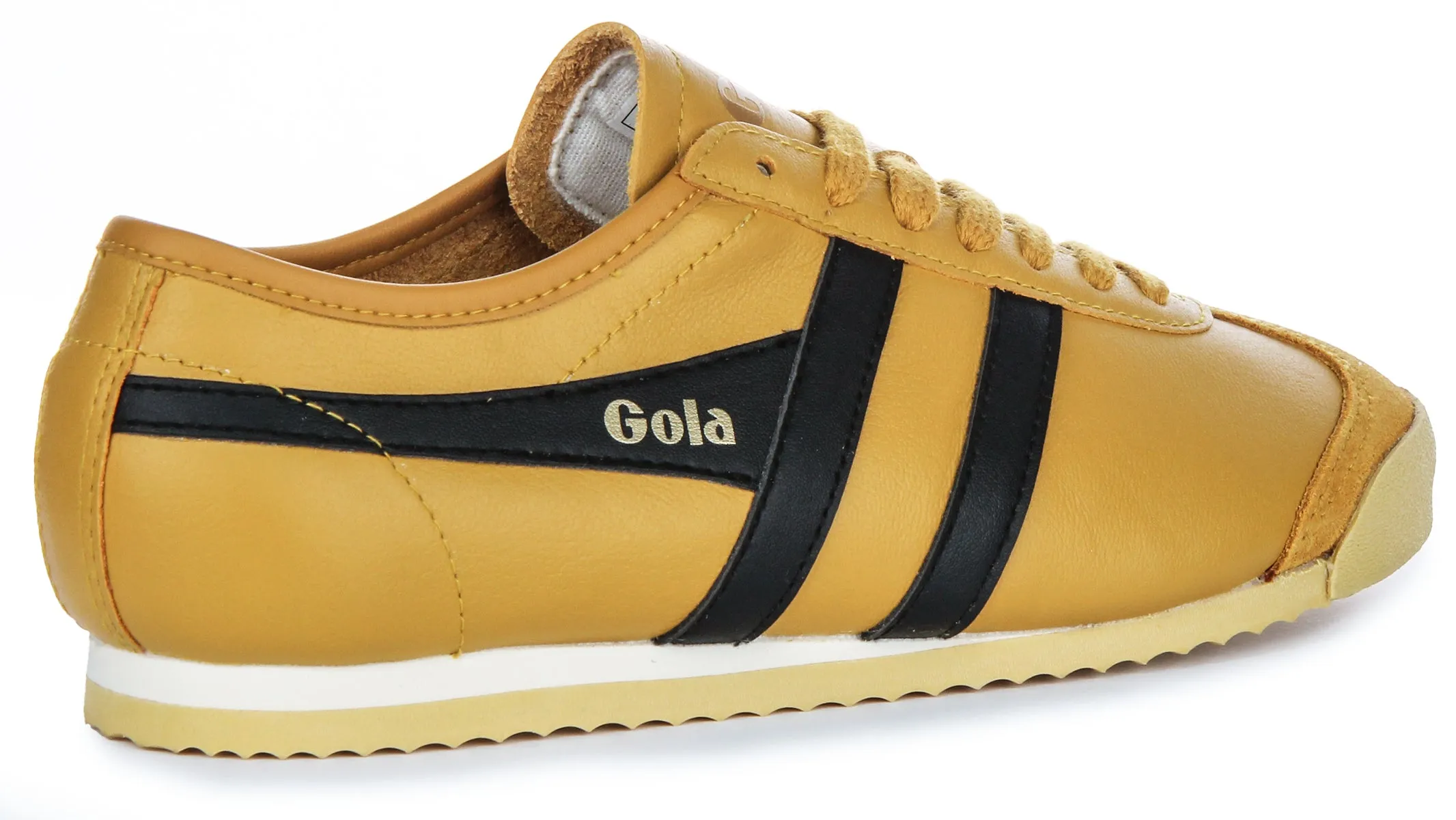 Gola Classics Race Leather In Yellow Black For Women Tear Resistant
