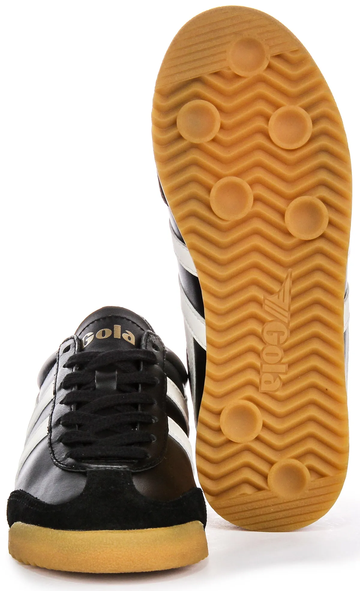 Gola Classics Torpedo Leather In Black Orange For Women Durable Sole