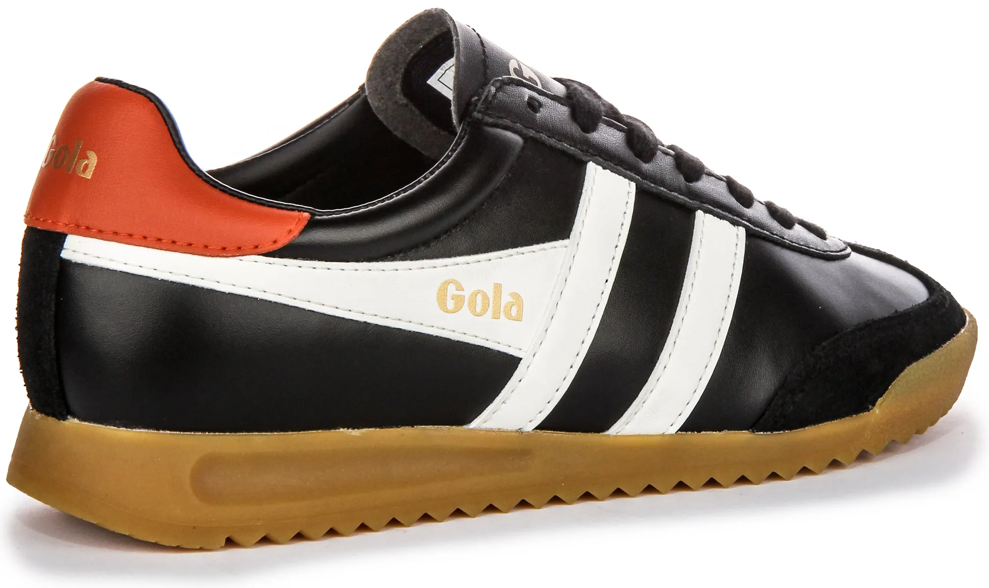 Gola Classics Torpedo Leather In Black Orange For Women Durable Sole