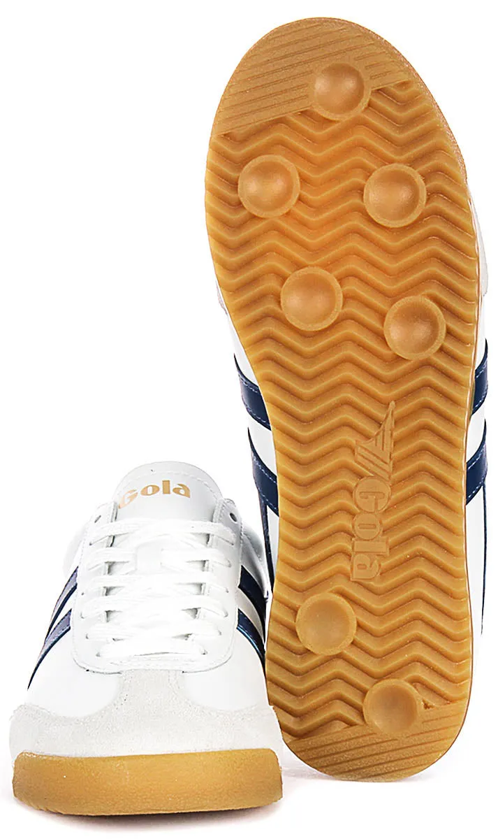Gola Classics Torpedo Leather In White Navy For Men Seam Fit