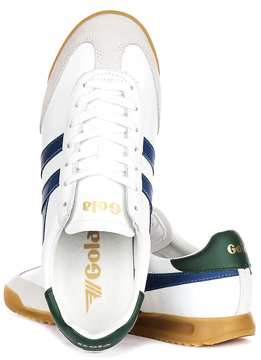 Gola Classics Torpedo Leather In White Navy For Men Seam Fit